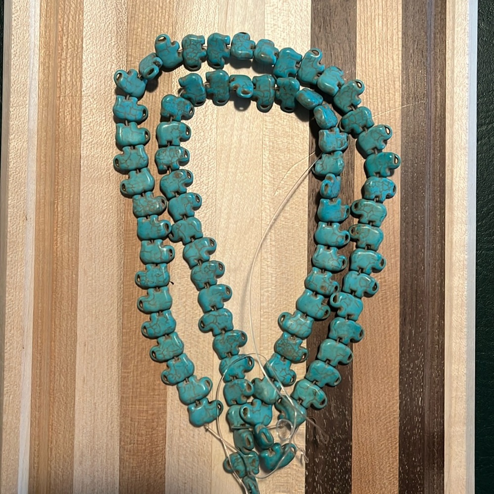 Elephant beads 2, 15 inch strands.